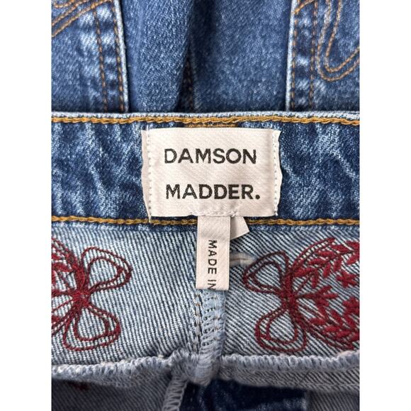 Damson Madder Jeans 8 Womens Drew Embroidered Straight Leg - Picture 6 of 8